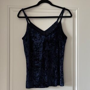 Women's Velvet V-Neck Cami Tank Top
